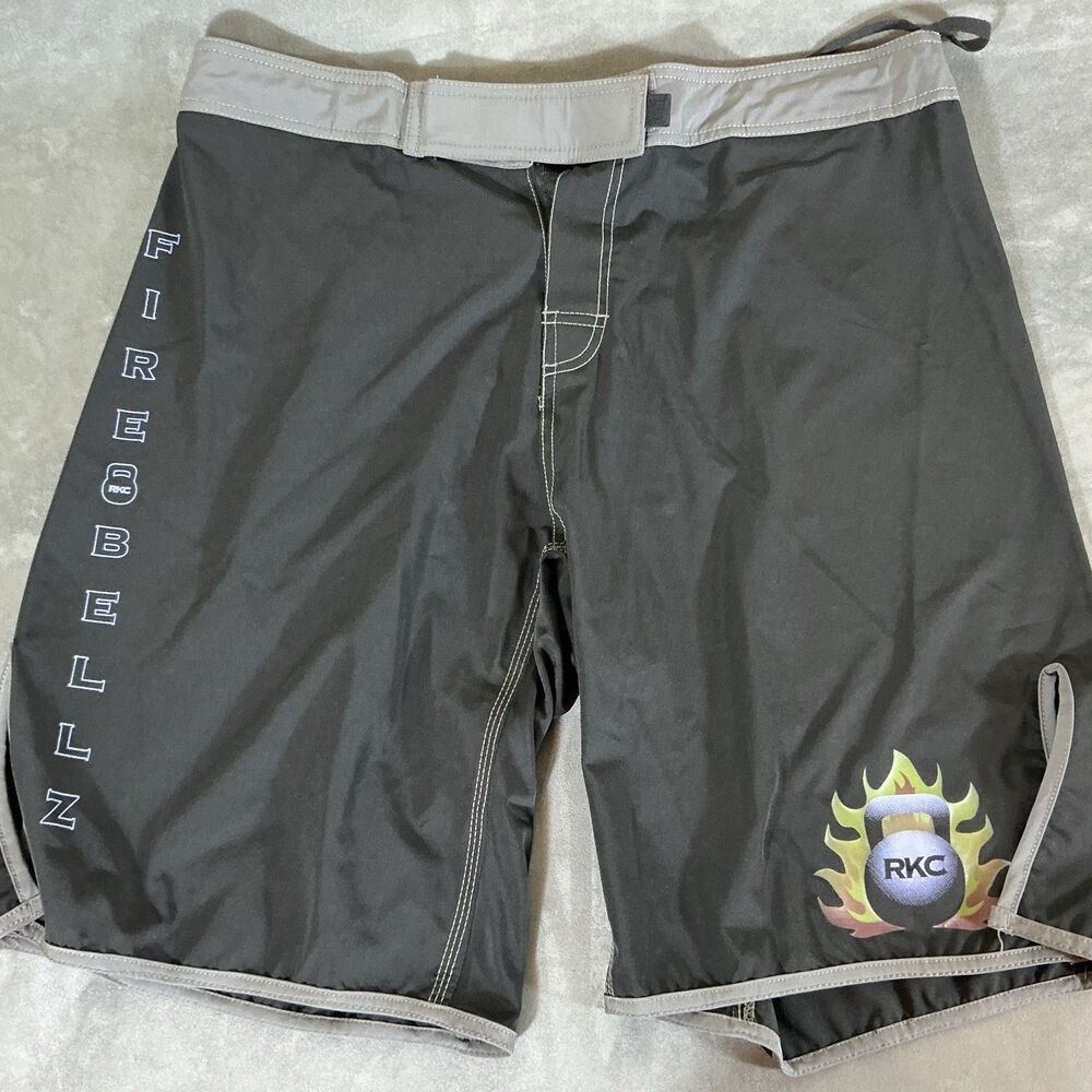 RKC Firebellz Men’s Fighting Training Shorts Black Epic MMA Gear 36